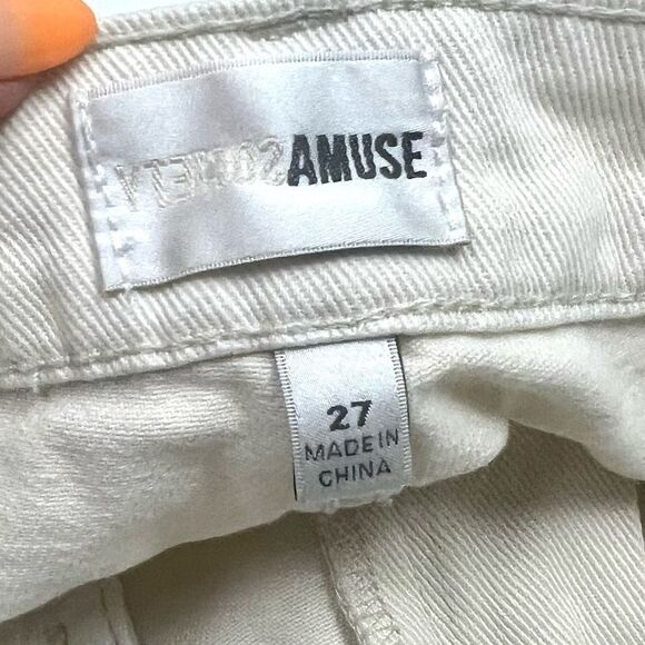 Amuse Society High Waisted Cropped Wide Leg Denim Pants - Picture 6 of 13